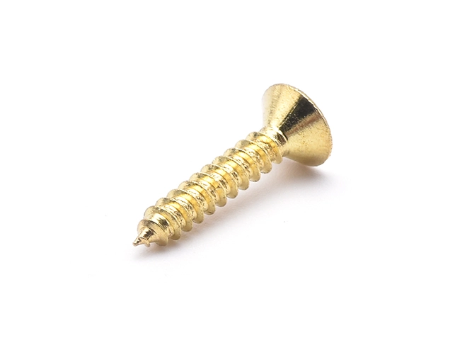 Латунный потайной саморез с крестовым шлицем